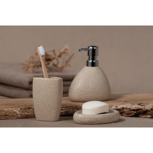 Suport ceramică pentru periuțe de dinți Wenko Pion, bej-image-3