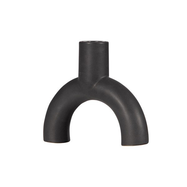 Suport din ceramică pentru lumânare WOOOD Jake, negru-image-2