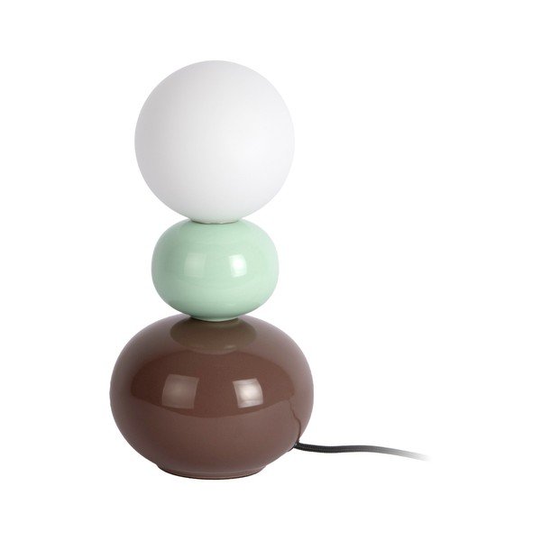Veioză verde-mentă/maro din ceramică (înălțime 26 cm) Firenze Pellet – Leitmotiv