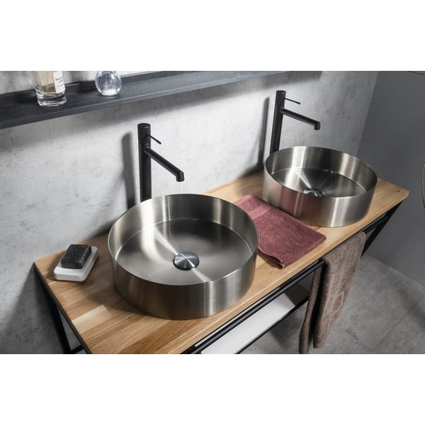 Baterie negru-mat pentru chiuvetă înaltă Solaris – Sapho-image-4