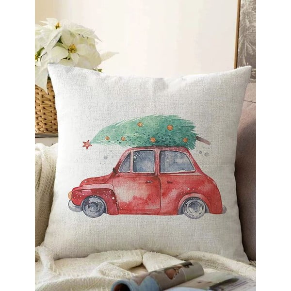 Față de pernă 43x43 cm  cu model de Crăciun – Mila Home