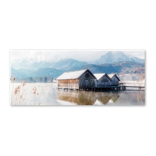 Tablou Styler Glasspik Pastel Lake, 50 x 125 cm
