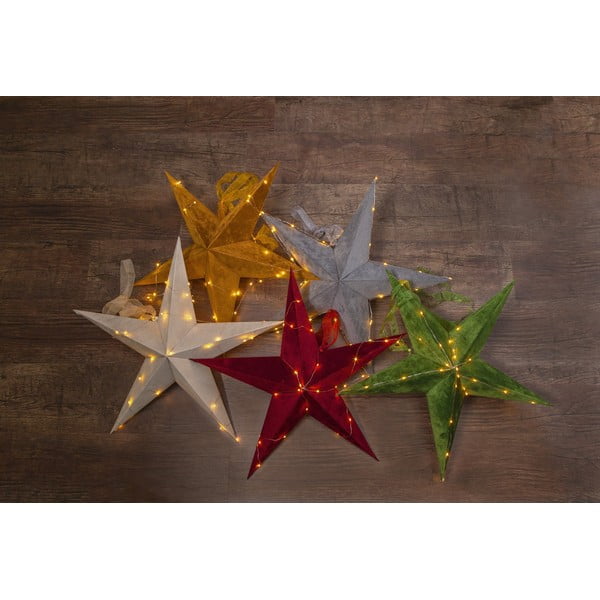 Decorațiune luminoasă pentru Crăciun Star Trading Velvet, verde, ø 60 cm-image-2