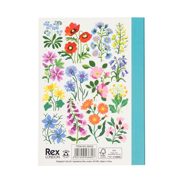 Carnețel 60 pagini A6 Wild Flowers – Rex London-image-2