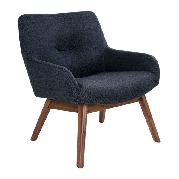 Fotoliu din lemn de nuc House Nordic London, culoare închisă