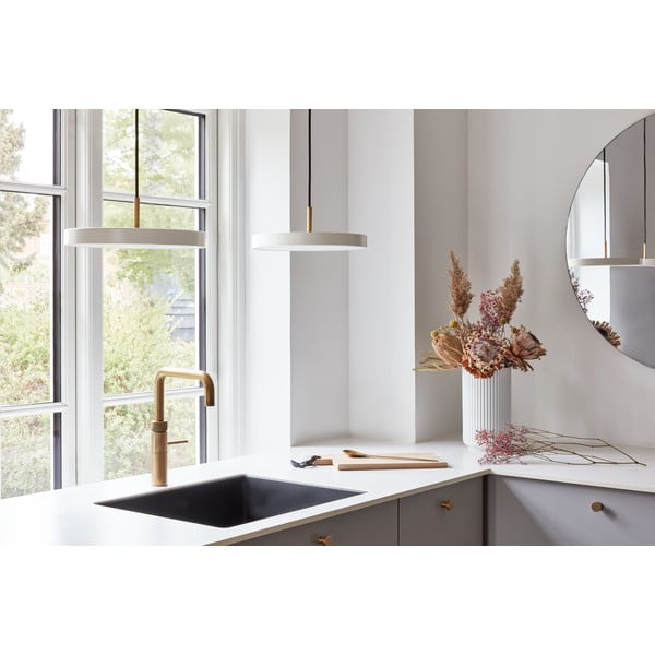 Lustră crem LED cu intensitate reglabilă cu abajur din metal ø 31 cm Asteria Plus Mini – UMAGE-image-1