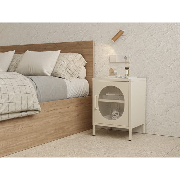 Noptieră crem din metal Diora – Marckeric-image-1