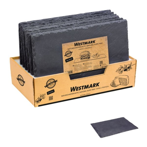 Tăvi 6 buc. din ardezie 20x30 cm Tapas&Friends – Westmark-image-3