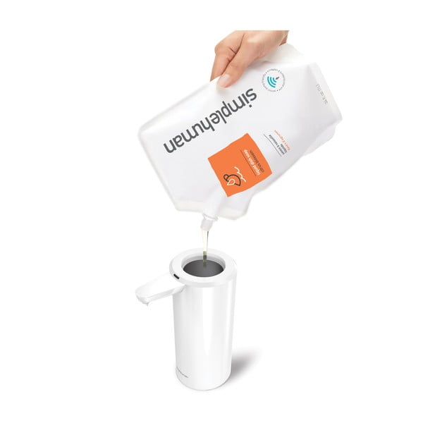 Dozator de săpun lichid alb automat din metal 414 ml – simplehuman-image-2