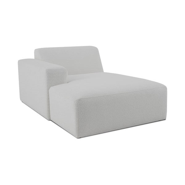 Modul pentru canapea alb cu tapițerie din stofă bouclé (cu colț pe partea stângă ) Roxy – Scandic-image-1