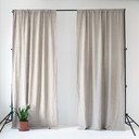 Draperie din in cu tunel de prindere Linen Tales Night Time, 250 x 140 cm, bej