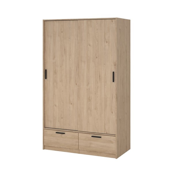 Șifonier cu  aspect de lemn de stejar cu ușă glisantă 121x200 cm Line – Tvilum