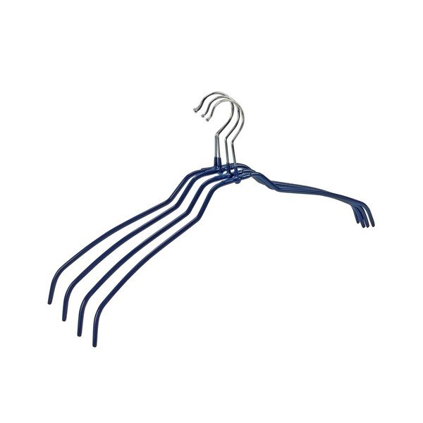 Set 4 umerașe antiderapante pentru haine Wenko Hanger Slim, albastru-image-1