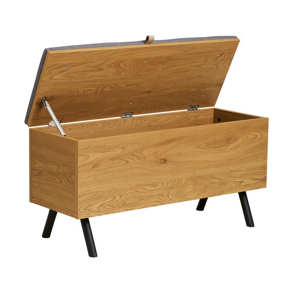 Cufăr în culoare naturală cu aspect de lemn de stejar 92x48x33 cm Barco – House Nordic-image-3