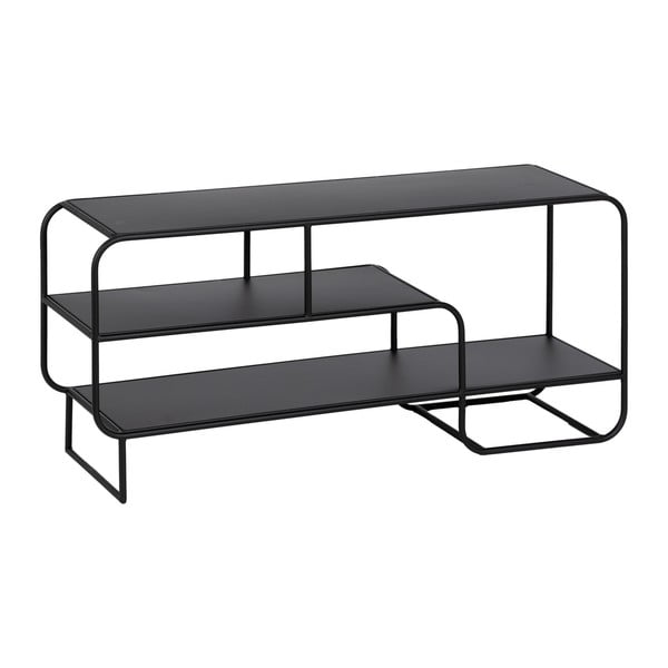 Comodă TV neagră din metal 110x50 cm Sleco – Ixia