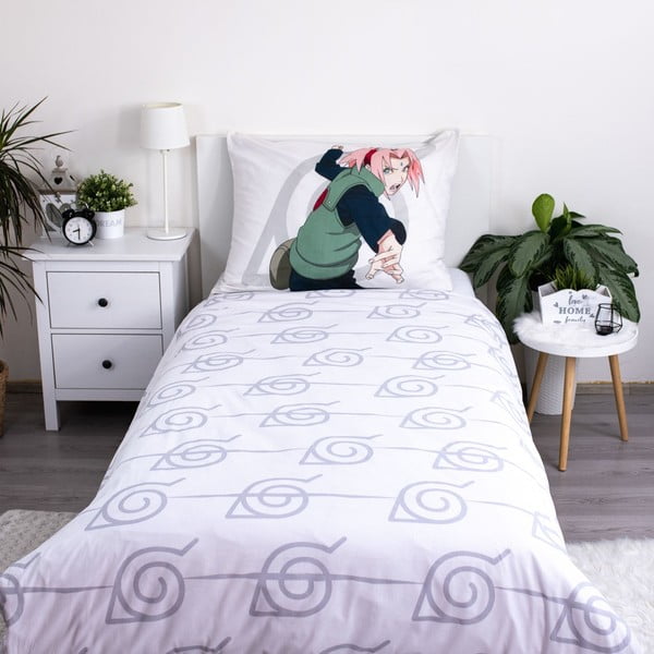 Lenjerie de pat pentru copii din bumbac pentru pat de o persoană 140x200 cm Naruto – Jerry Fabrics-image-1