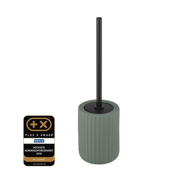 Perie de toaletă cu suport din ceramică Wenko Belluno, verde-image-3