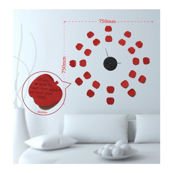 Ceas de perete autocolant Mauro Ferretti Apples, ⌀ 75 cm-image-1