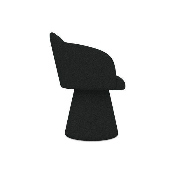 Scaun de sufragerie negru tapițat Kanoa – Makamii-image-2