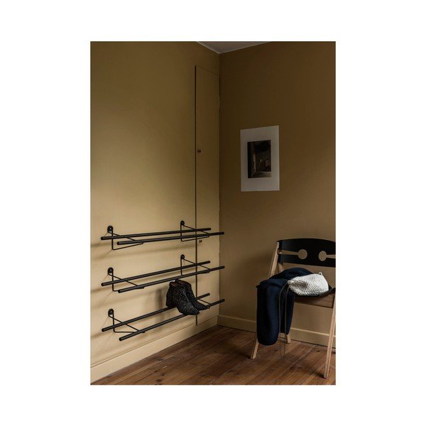 Pantofar de perete din lemn de bambus cu detalii din oțel We Do Wood Shoe Rack, negru-image-2