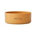 Bol pentru copii Design Letters Mini Boss, ø 11 cm, galben muștar