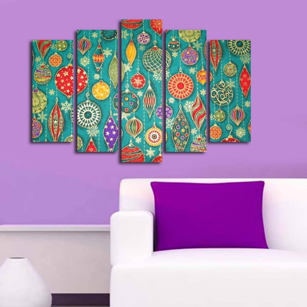 Tablou cu cinci părți Ornaments, 105x70 cm-image-1