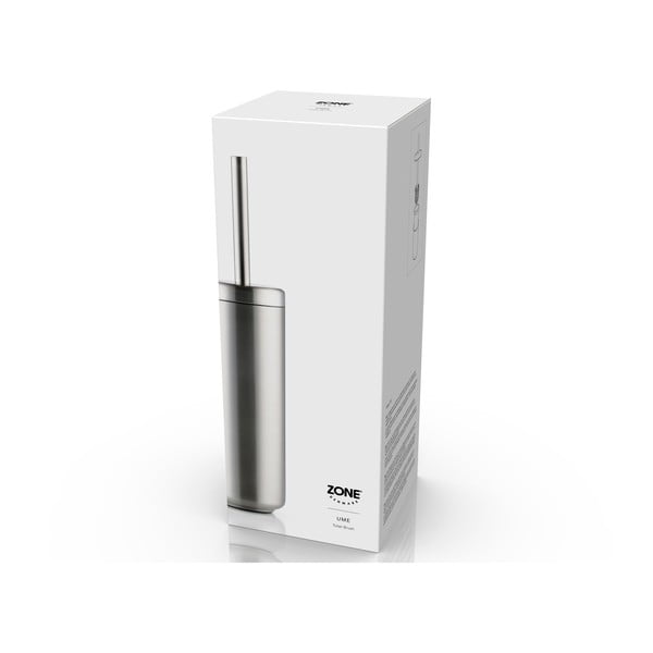 Perie de WC argintiu-mat din oțel inoxidabil Ume – Zone-image-3