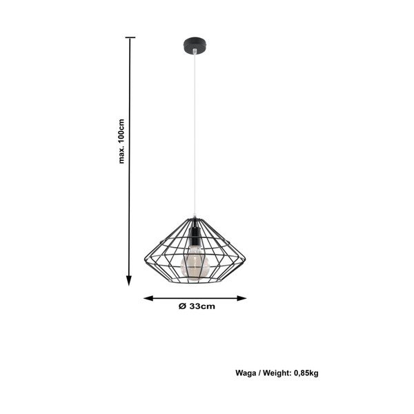 Lustră Sollux Editta, negru-image-4