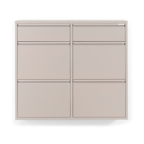 Pantofar taupe cu deschidere înclinată din metal 98x86x15 cm Billy – Spinder Design-image-3