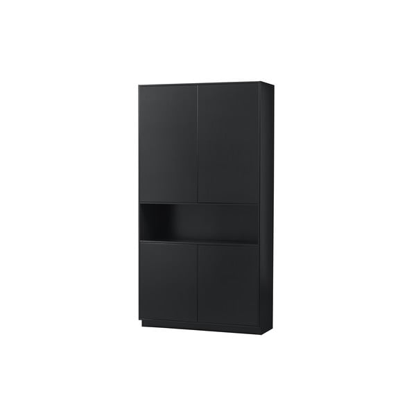 Dulap modular negru din lemn masiv de pin 110x210 cm Finca – WOOOD-image-3