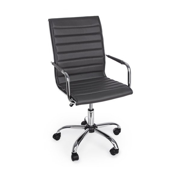 Scaun de birou gri închis din imitație de piele Perth – Yes Everyday