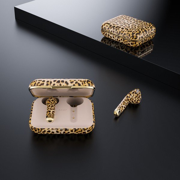 Căști wireless cu etui/carcasă Happy Plugs Air 1 Leopard-image-1