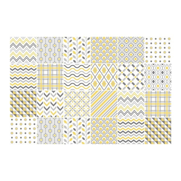 Set 24 autocolante Ambiance Scandinavian Tiles Stockholm, 10 x 10 cm-image-2