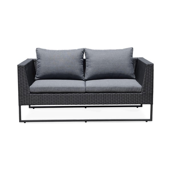 Set mobilier de grădină din ratan artificial Bonami Essentials Diamond, gri-image-4