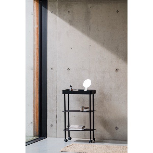 Etajeră pe roți bej din metal 60x97x30 cm Nolle – noo.ma-image-3