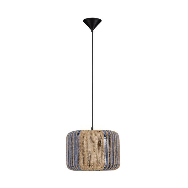 Lustră albastră/în culoare naturală cu tapițerie din frânghie ø 33 cm Abby – Nova Luce
