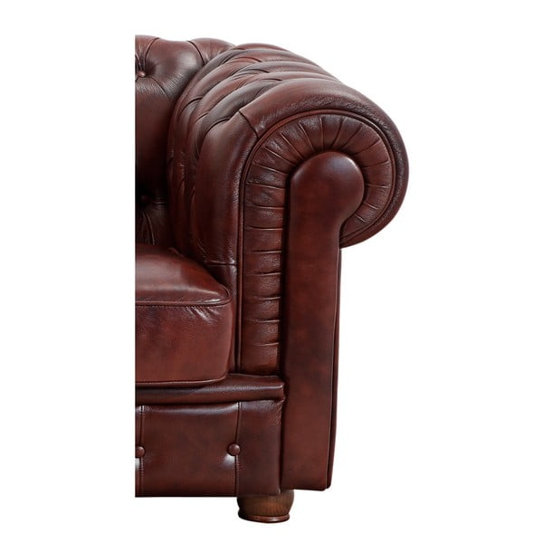 Canapea din piele Max Winzer Bridgeport, roșu, 172 cm-image-3