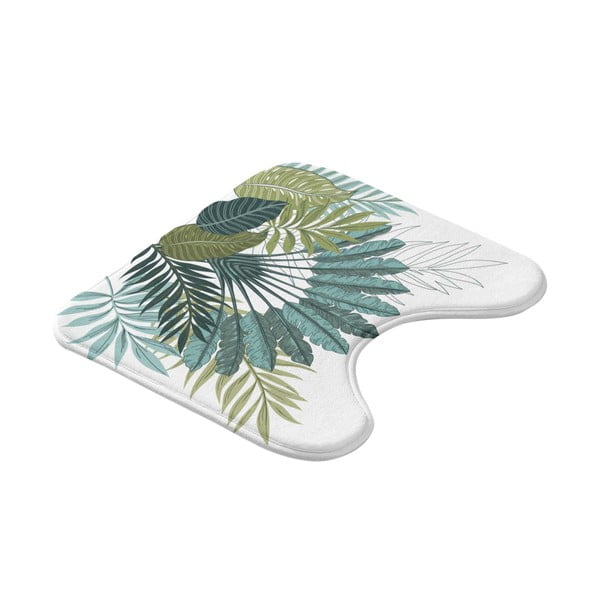 Covoraș de baie alb-verde pentru WC 45x45 cm Panazio – douceur d'intérieur-image-2