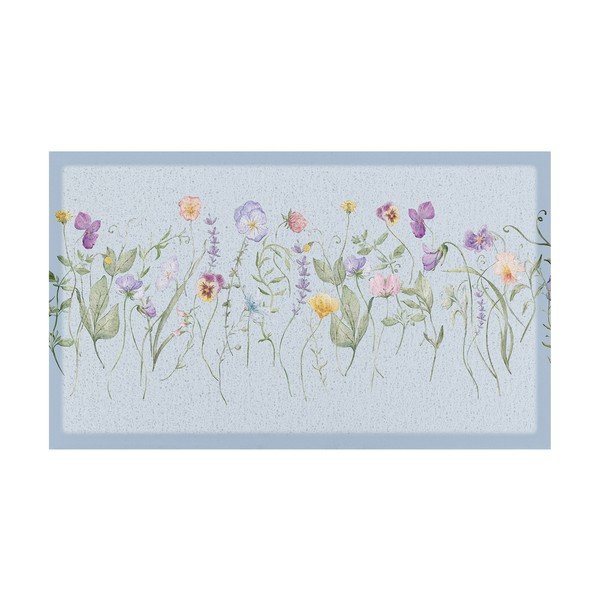 Covoraș de intrare din PVC 40x70 cm Blue Wild Flowers – Artsy Doormats