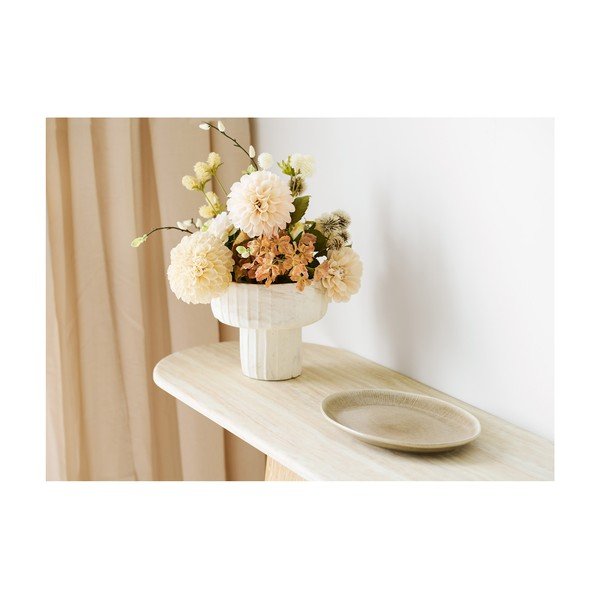 Masă consolă crem/în culoare naturală cu blat din piatră 40x130 cm Larvik – House Nordic-image-2