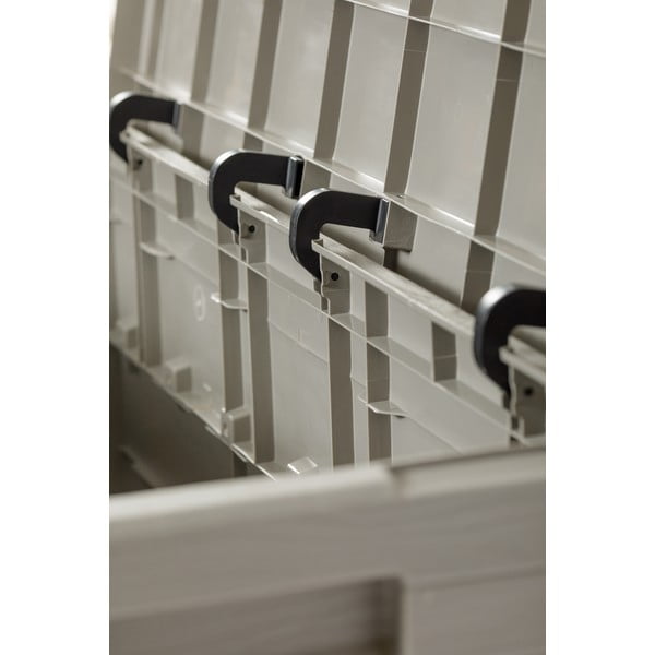 Cutie de depozitare pentru grădină gri deschis din plastic Woodys – Toomax-image-4