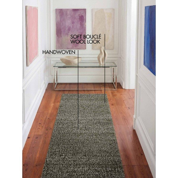 Covor tip traversă verde țesut manual din material bouclé 80x200 cm Notting Hill Portobello – Ted Baker-image-1