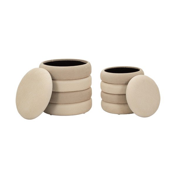 Pufuri crem 2 buc. Nordic Style – Mauro Ferretti-image-4