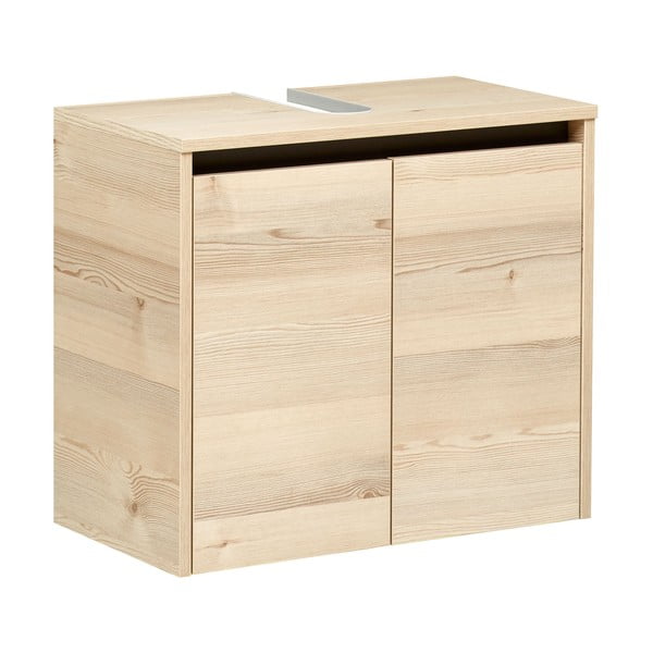 Dulap sub chiuvetă în culoare naturală suspendat cu aspect de lemn de pin 53x60 cm Quickset 393 – Pelipal