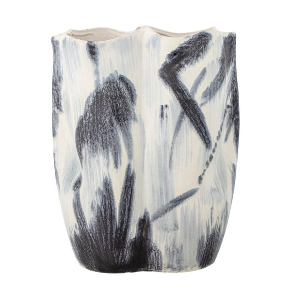 Vază neagră-albă din gresie (înălțime 37 cm) Elira – Bloomingville