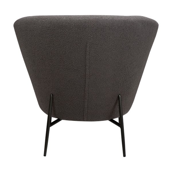 Fotoliu gri cu tapițerie din țesătură bouclé Orbit – DAN-FORM Denmark-image-2