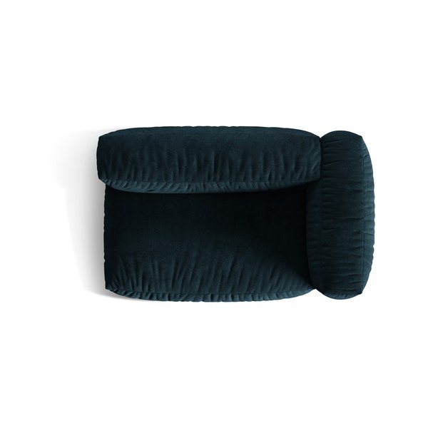 Modul pentru canapea modulară albastru închis cu tapițerie din catifea (cu colț pe partea dreaptă) Martina – Micadoni -image-3