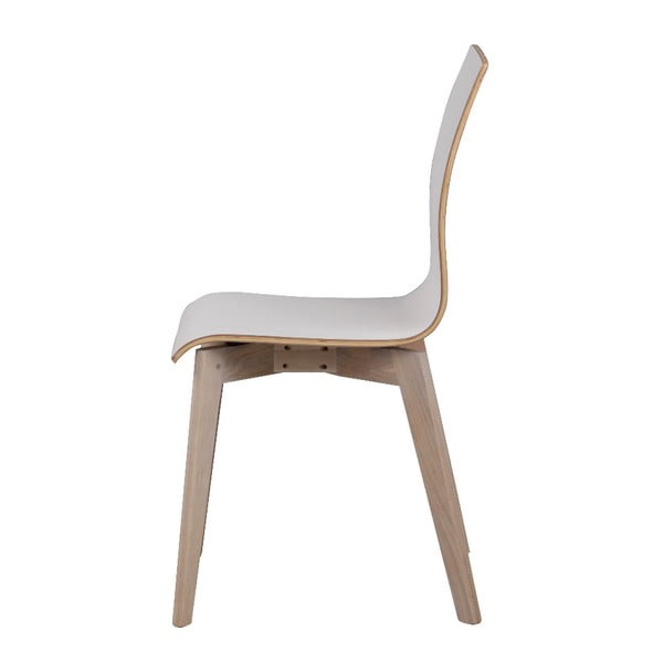 Scaun de dining cu picioare gri deschis Rowico Grace, alb-image-1