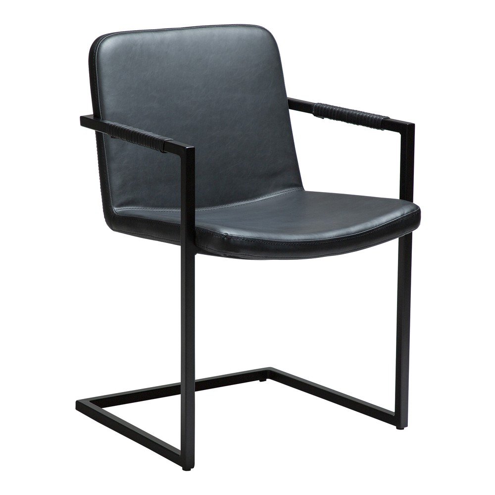 Scaun de dining negru cu cotiere Bounce – DAN-FORM Denmark