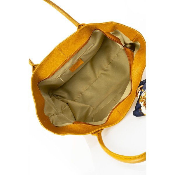 Geantă din piele Giorgio Costa Nina, galben-image-3